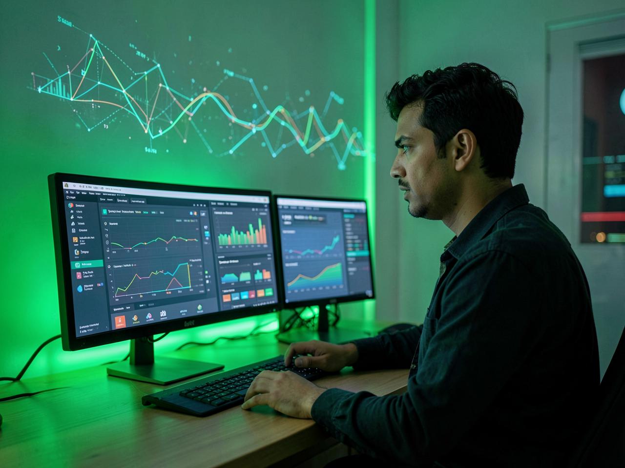 Emprendedor digital analizando métricas de campañas
